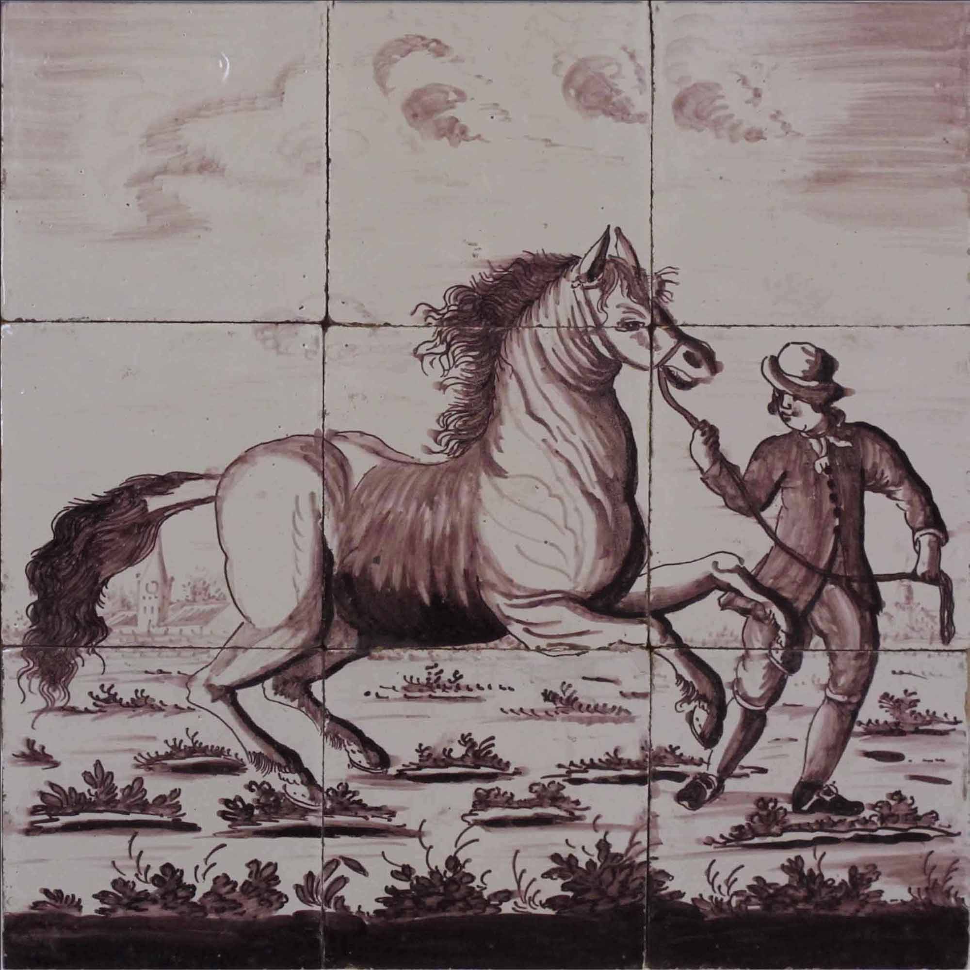 Dutch mural man with horse